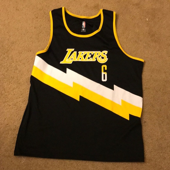 Los Ángeles Lakers Lebron James jersey Sz L Black/Yellow NBA - Picture 1 of 3